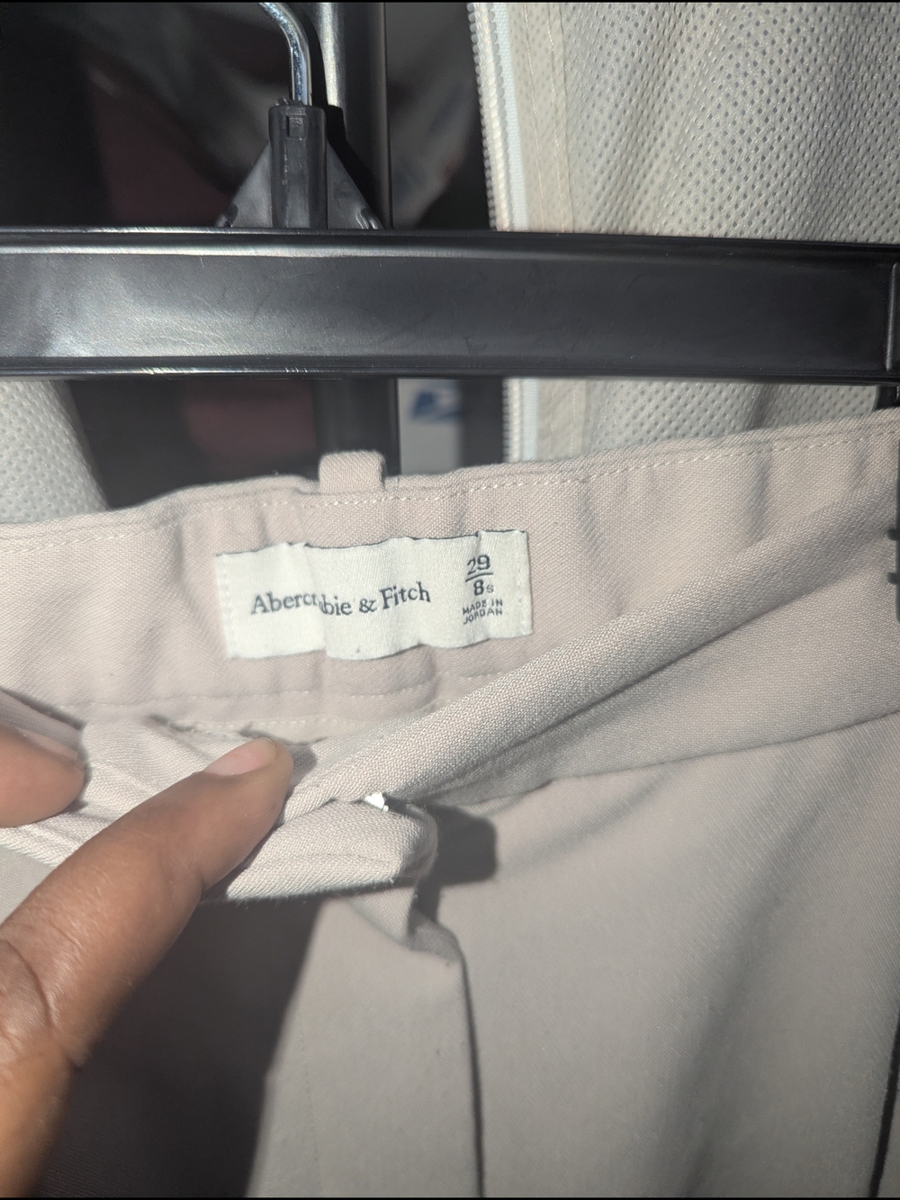 Abercrombie And Fitch - Sloan Tailored Wide Leg Pants (Cream Or Black) - Picture 6 of 8